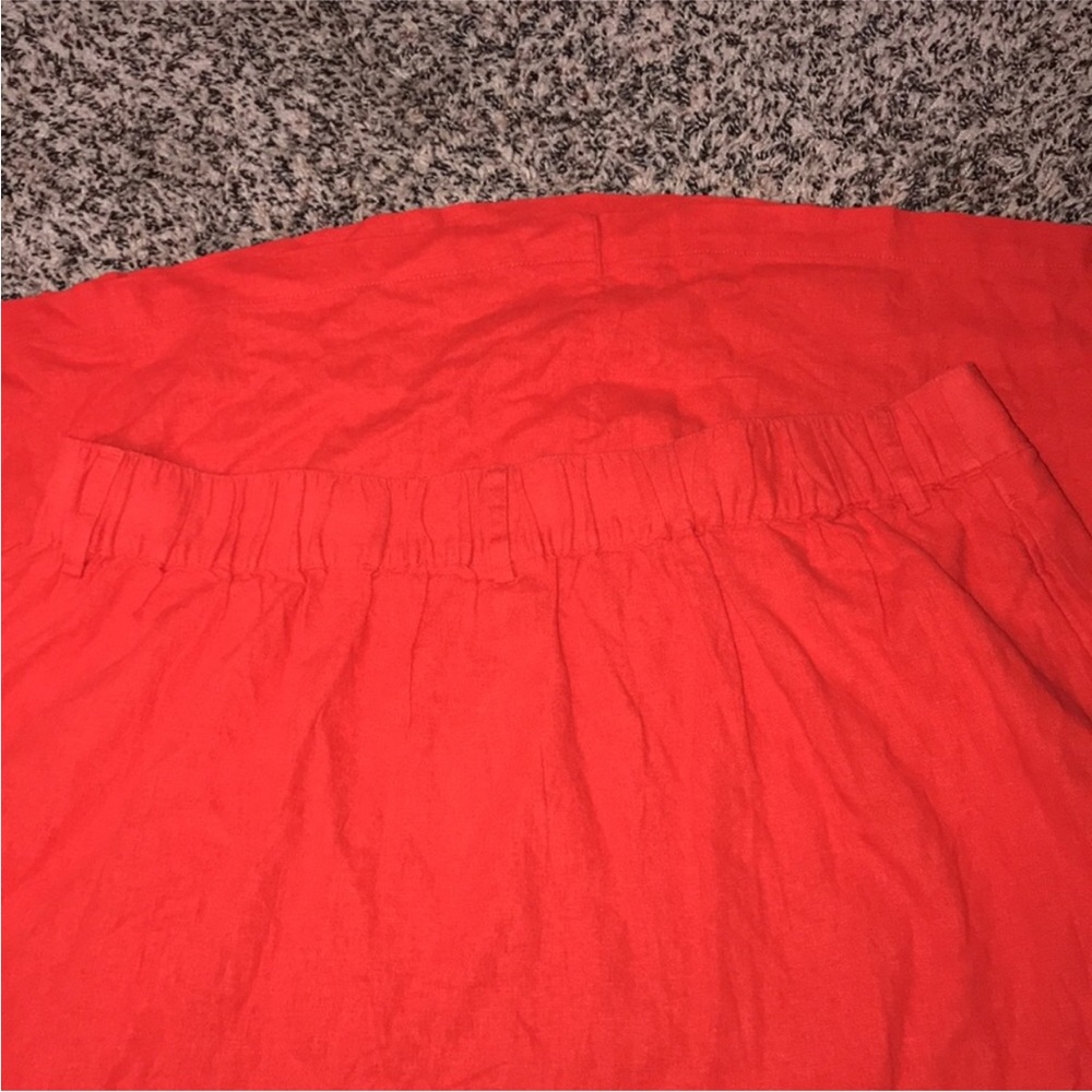 A New Day Linen Blend Red Pleated Woman’s MIDI Skirt | NWT - Picture 5 of 10
